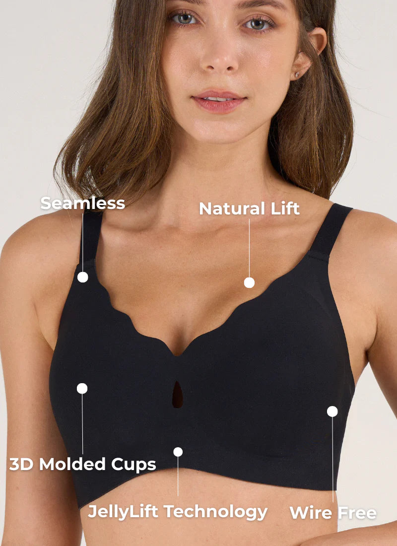 Soutien-gorge sans coutures festonné en gelée avec détails